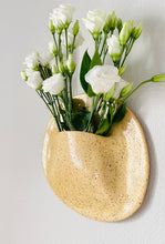 Charger l'image dans la galerie, Vase Mural Jaune/Beige avec grains
